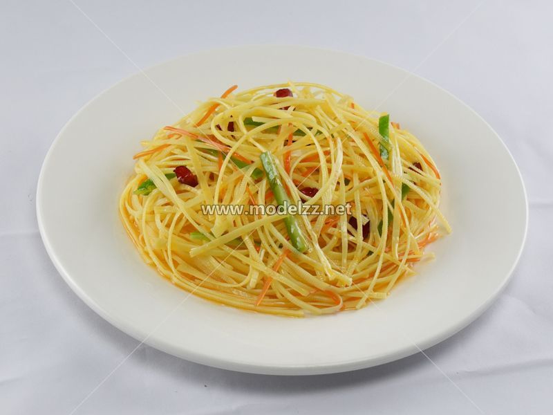 Spicy Potato Shreds Plastic Food Models