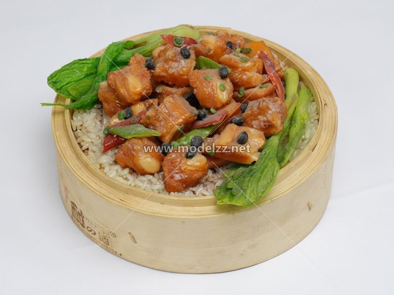 Steam Pork Rib Rice Plastic Food Models