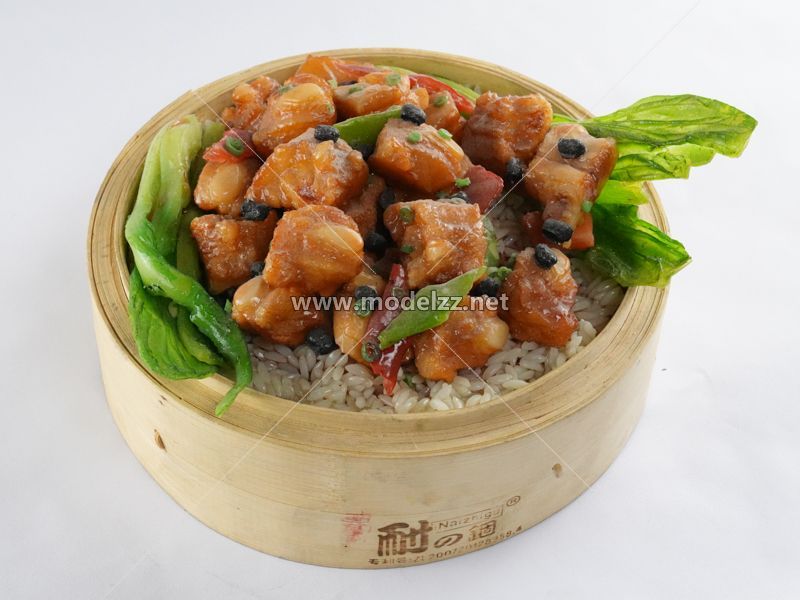 Steam Pork Rib Rice Plastic Food Models