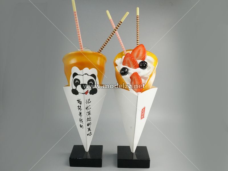 Ice Cream Panda Element Simulation Food Model