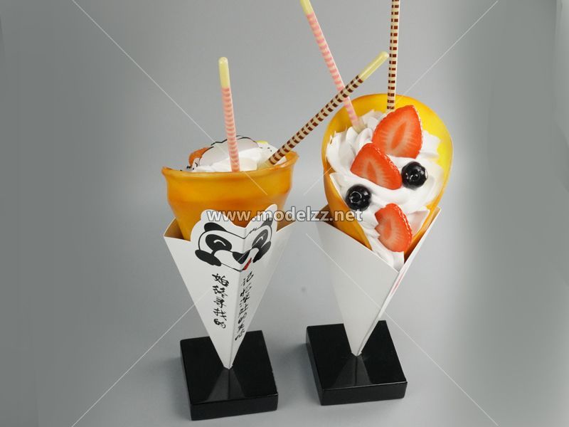 Ice Cream Panda Element Simulation Food Model