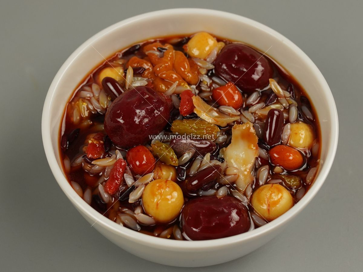 Traditional Date Fruits Bowl Simulation Food Model