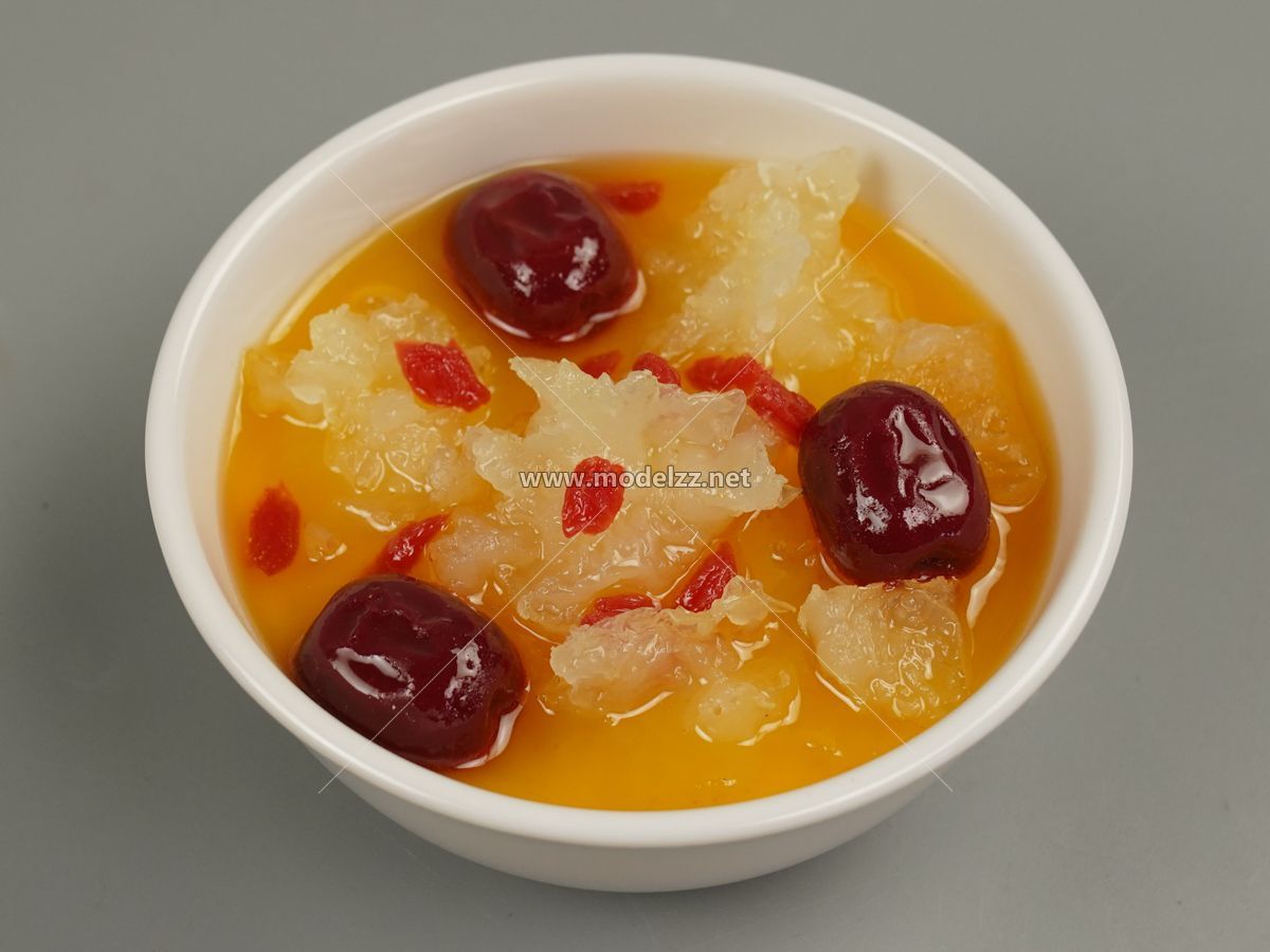 Traditional Date Fruits Bowl Simulation Food Model