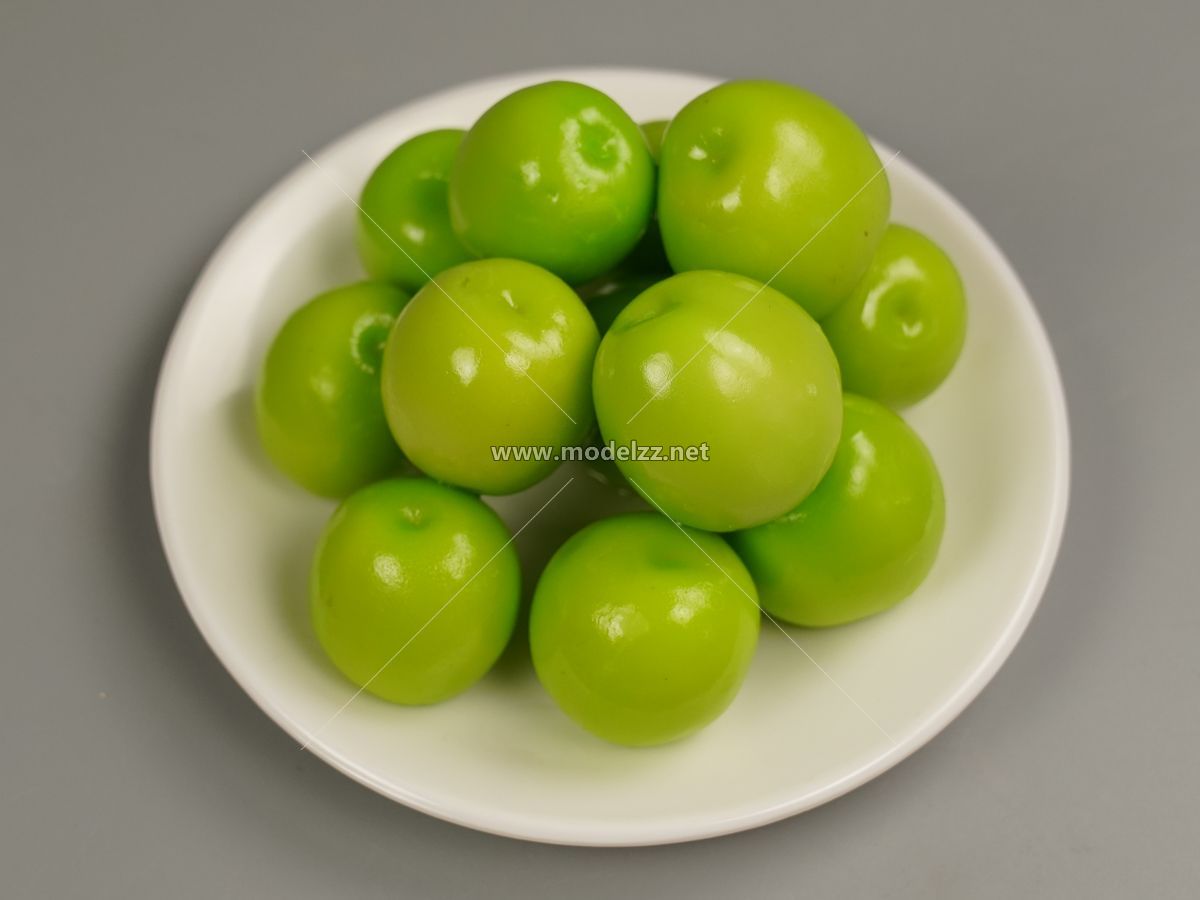 Traditional Date Fruits Bowl Simulation Food Model