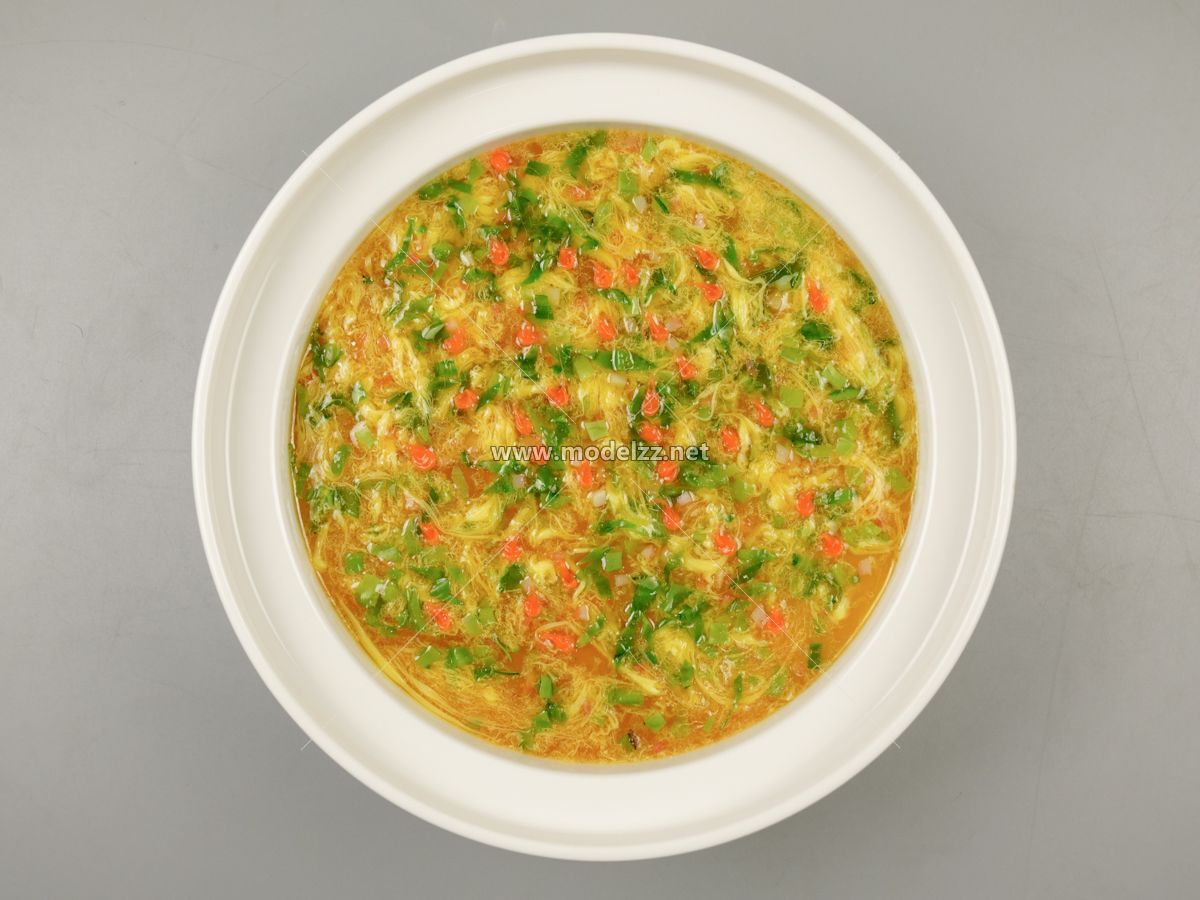 Crab Yolk and Egg Soup Simulation Food Model
