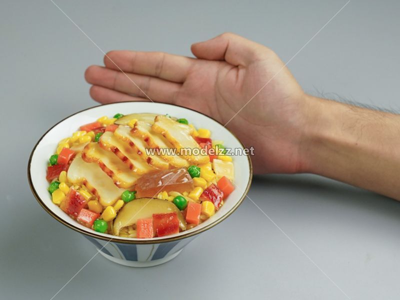 Mushroom Chicken Plastic Food Models