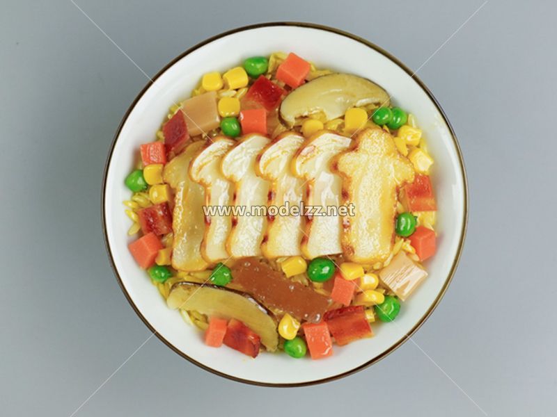 Mushroom Chicken Plastic Food Models