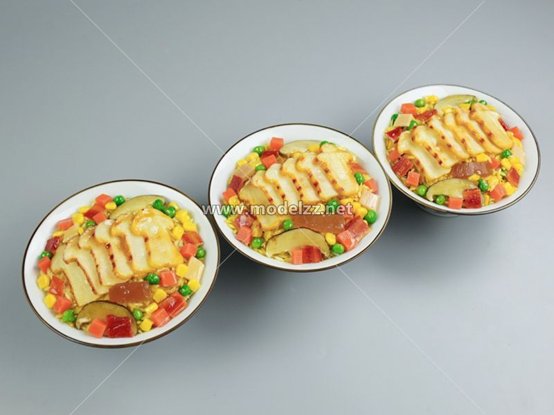 Mushroom Chicken Plastic Food Models