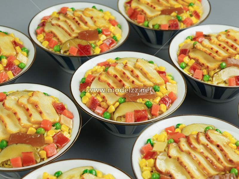Mushroom Chicken Plastic Food Models