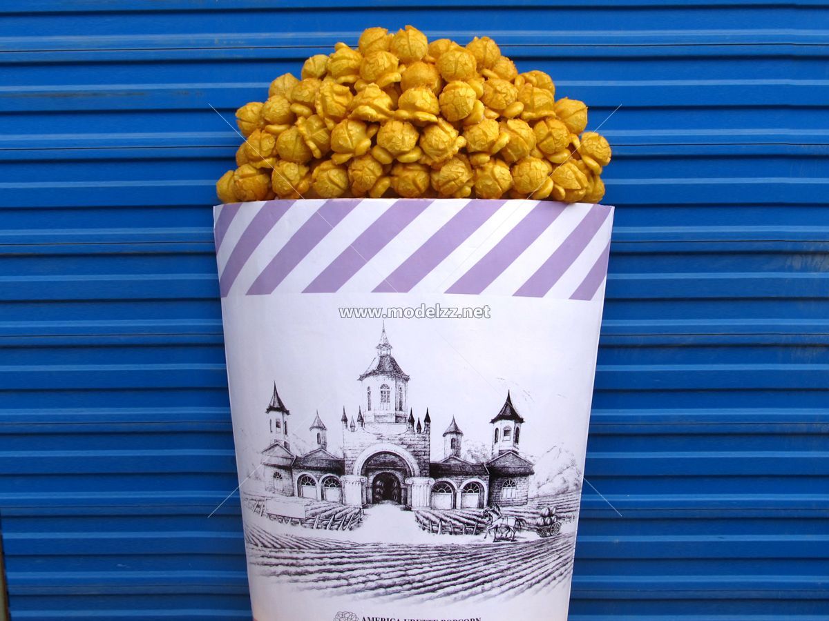 Popcorn Food Model Resin Art Custom Sculpture