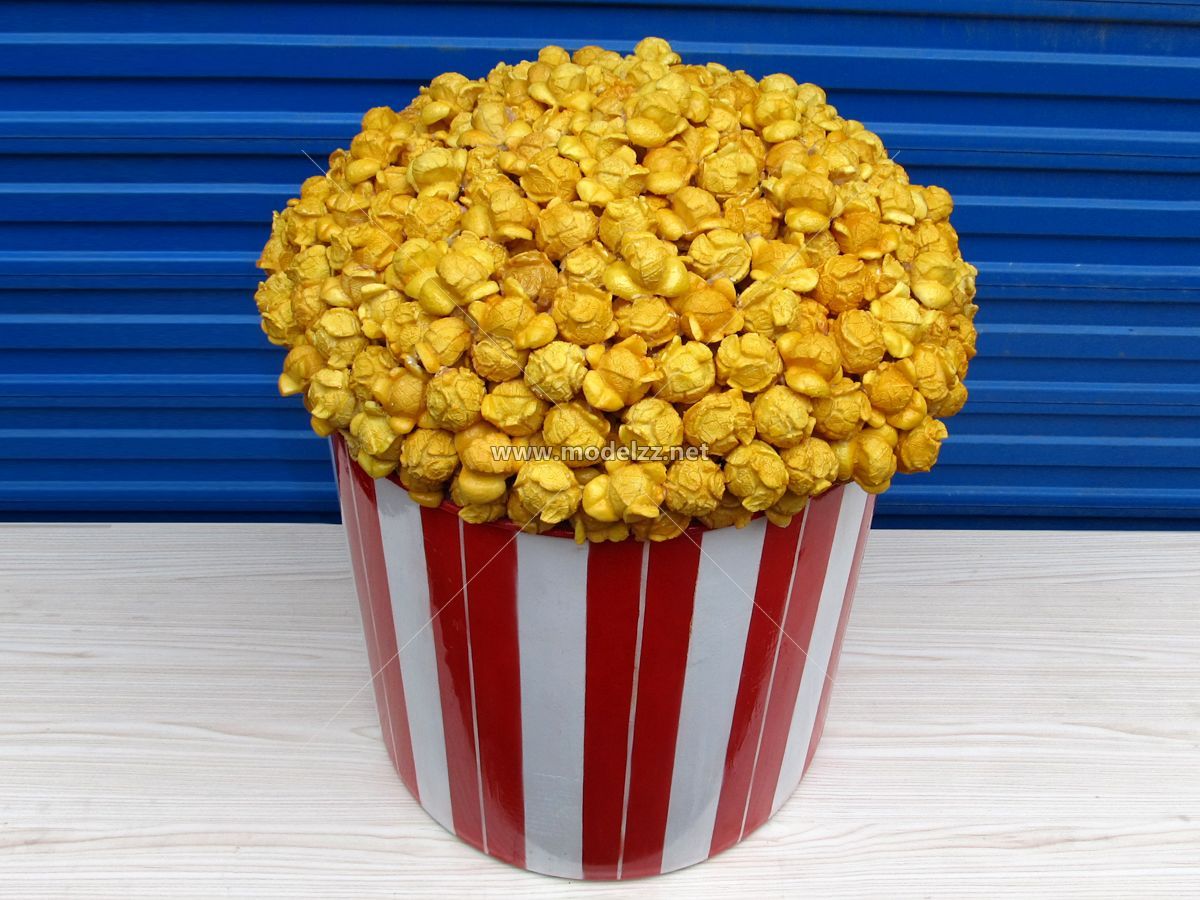 Popcorn Food Model Resin Art Custom Sculpture