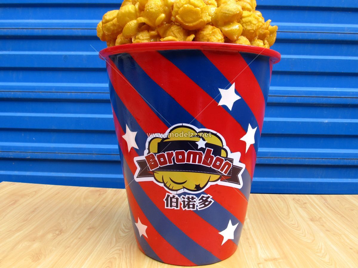 Creative Popcorn Resin Art For Movie Theather