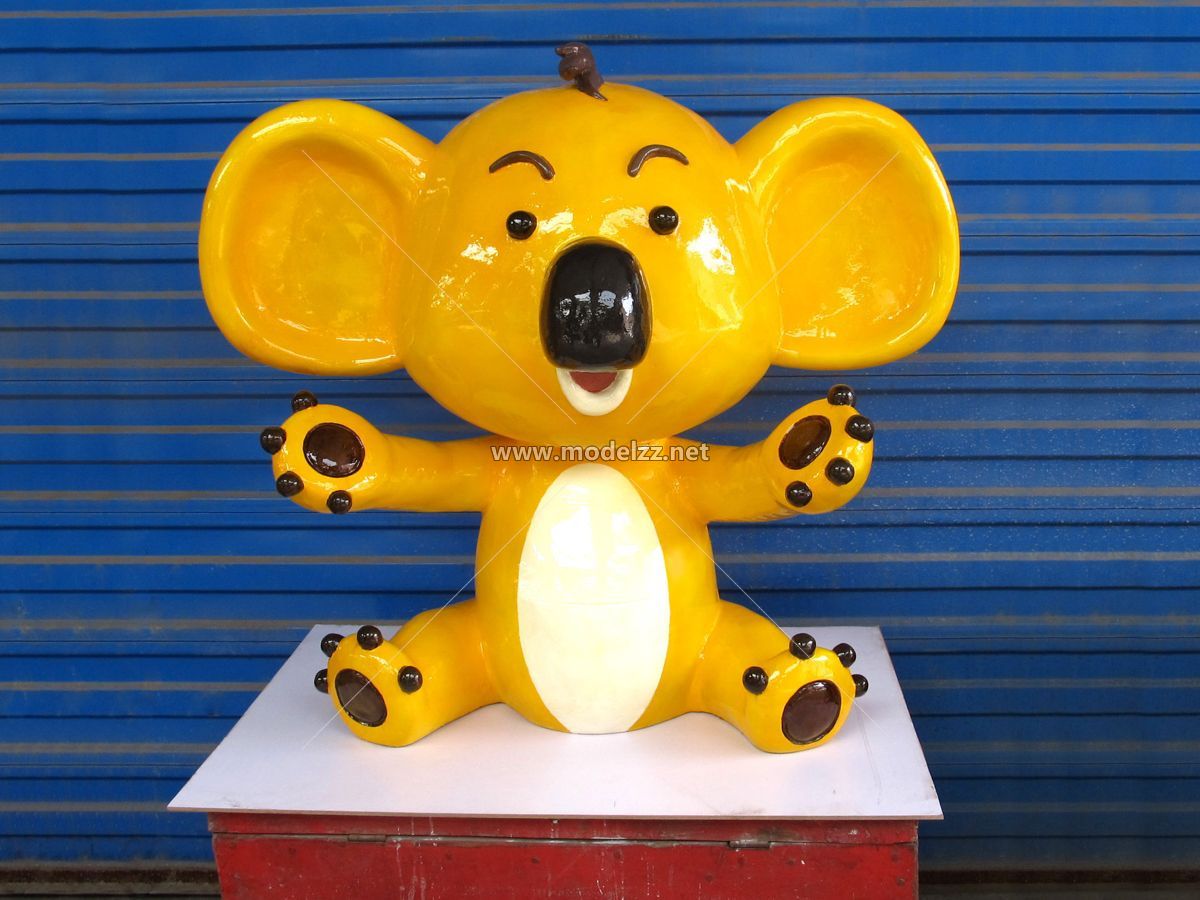Cartoon Kangaroo Mascot Fiberglass Animal Sculpture