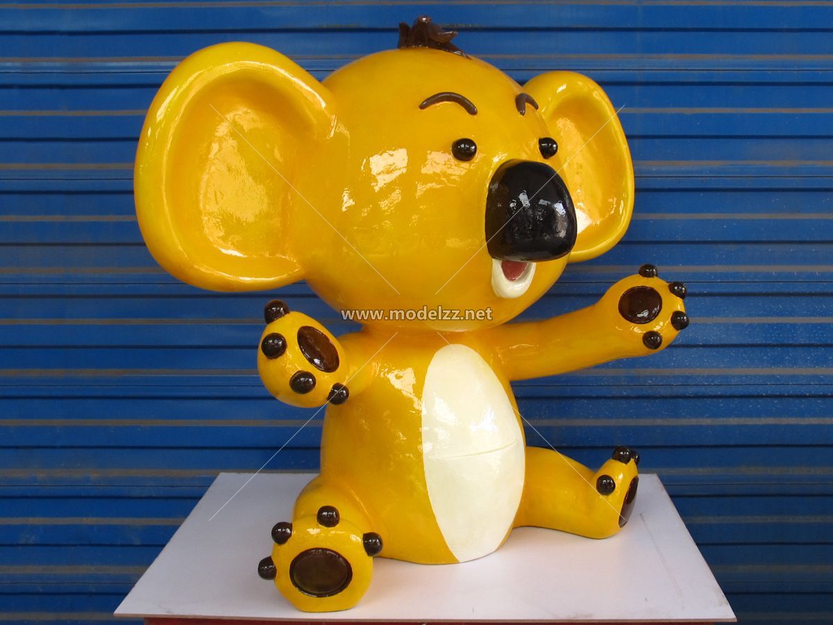 Cartoon Kangaroo Mascot Fiberglass Animal Sculpture