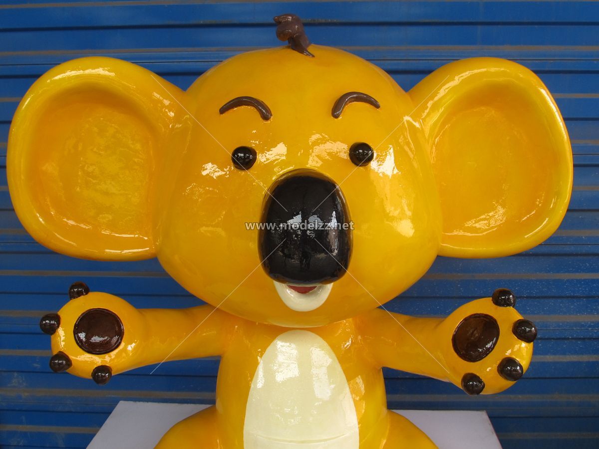 Cartoon Kangaroo Mascot Fiberglass Animal Sculpture