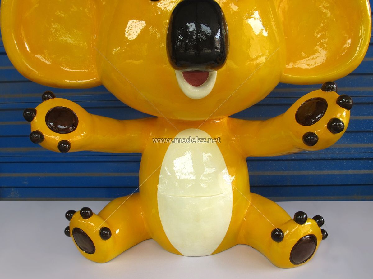 Cartoon Kangaroo Mascot Fiberglass Animal Sculpture