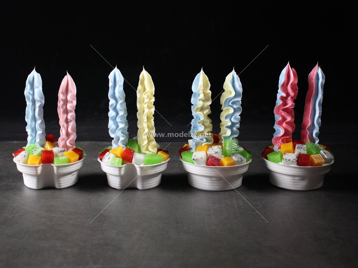 Rabbit Styled Ice Cream FRP Plastic Food Models