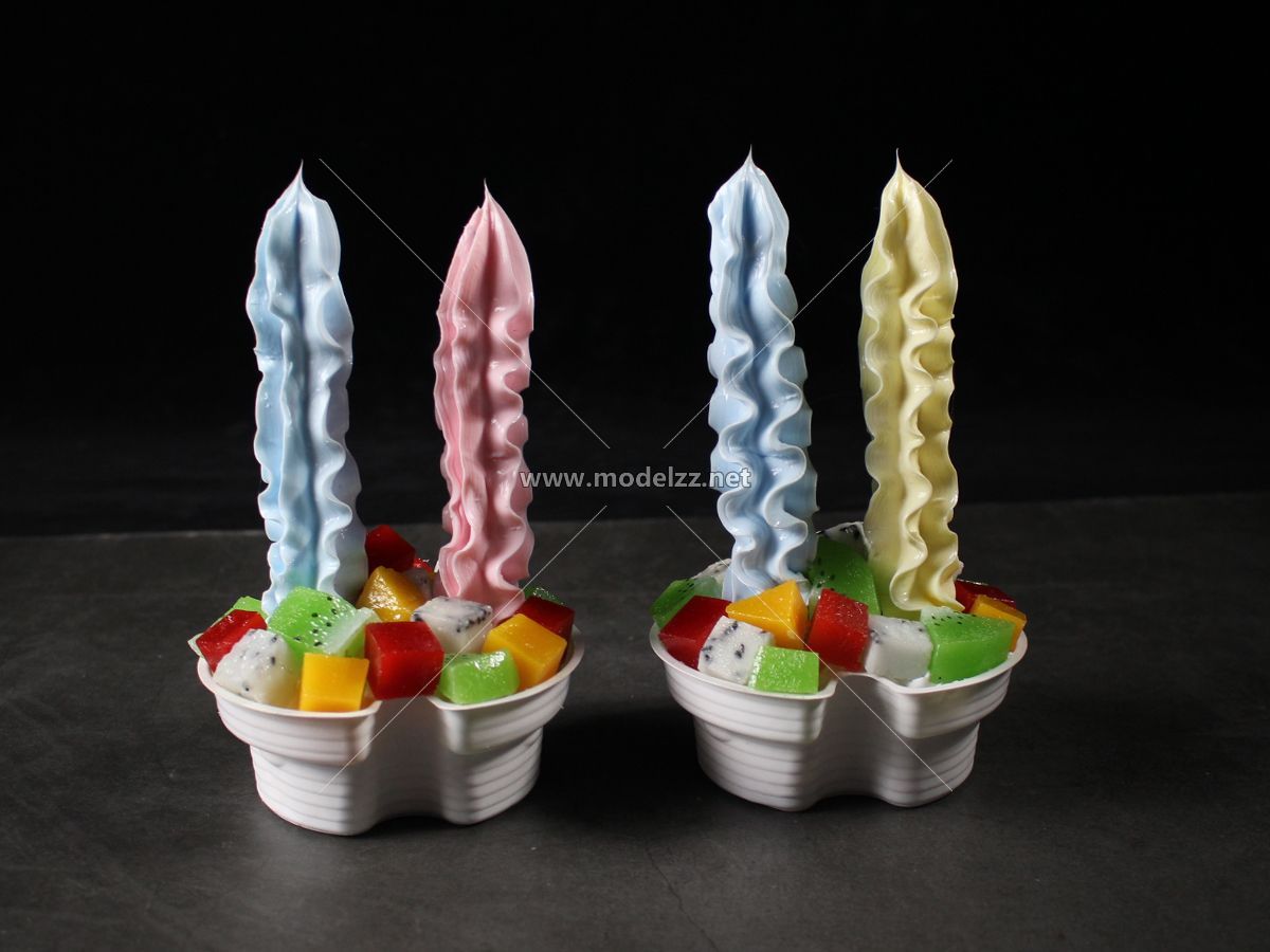 Rabbit Styled Ice Cream FRP Plastic Food Models