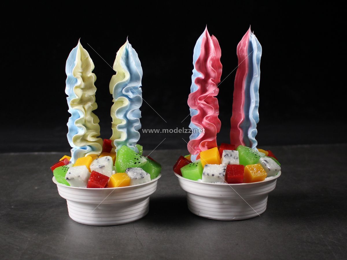 Rabbit Styled Ice Cream FRP Plastic Food Models