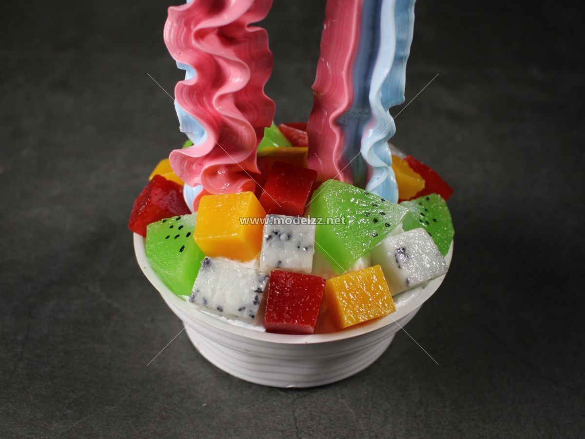 Rabbit Styled Ice Cream FRP Plastic Food Models