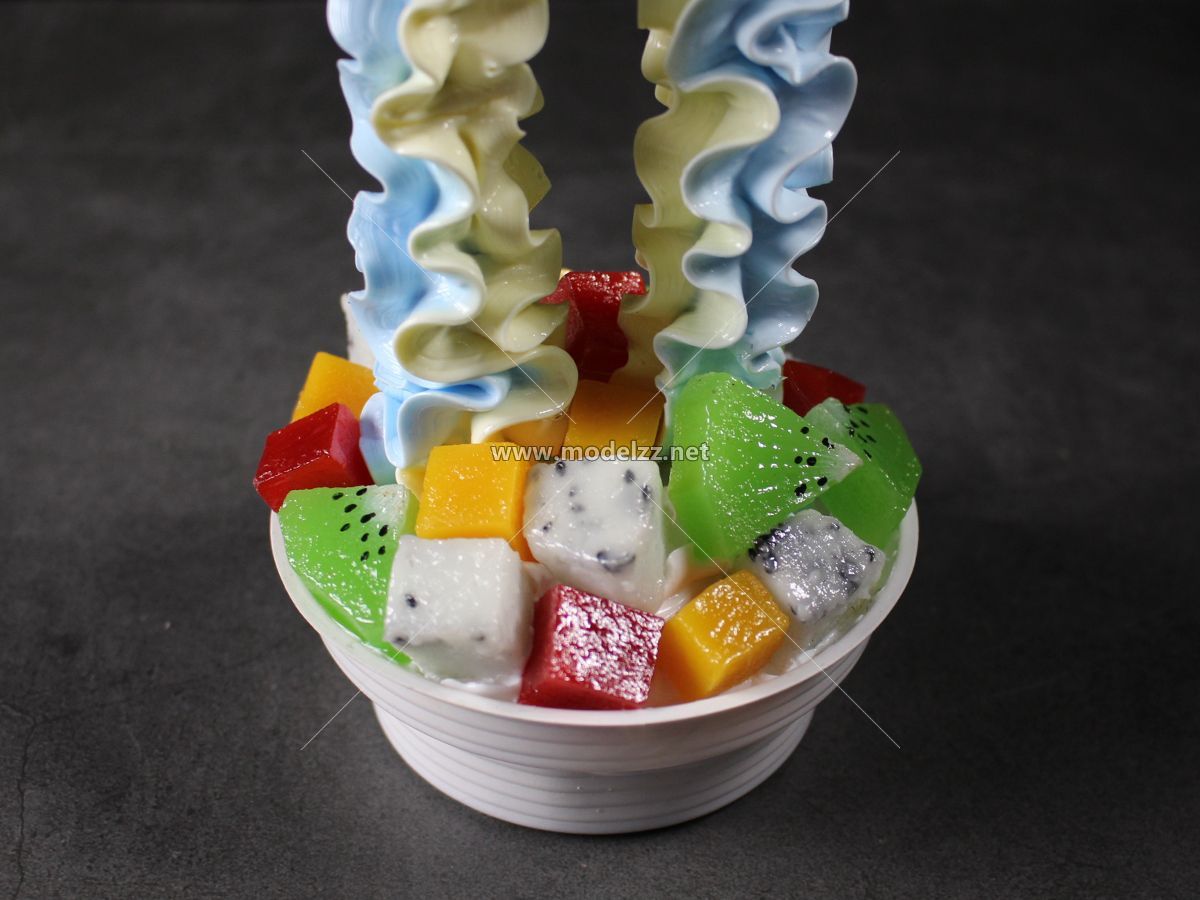 Rabbit Styled Ice Cream FRP Plastic Food Models
