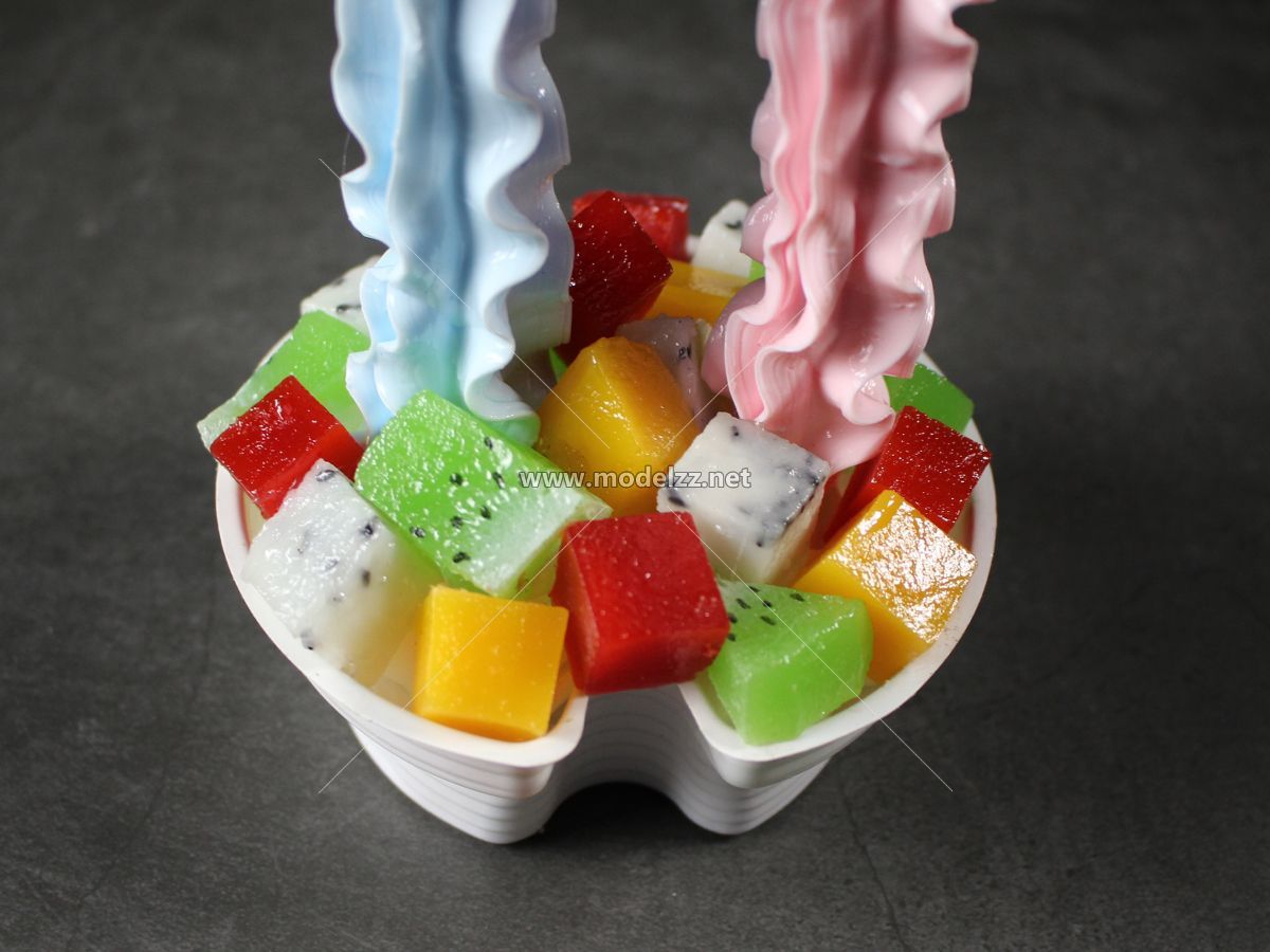Rabbit Styled Ice Cream FRP Plastic Food Models