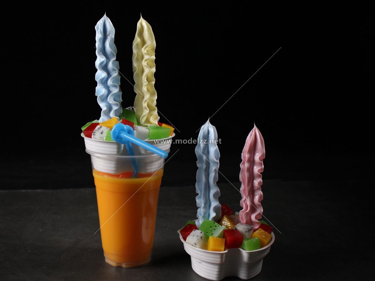 Rabbit Styled Ice Cream FRP Plastic Food Models