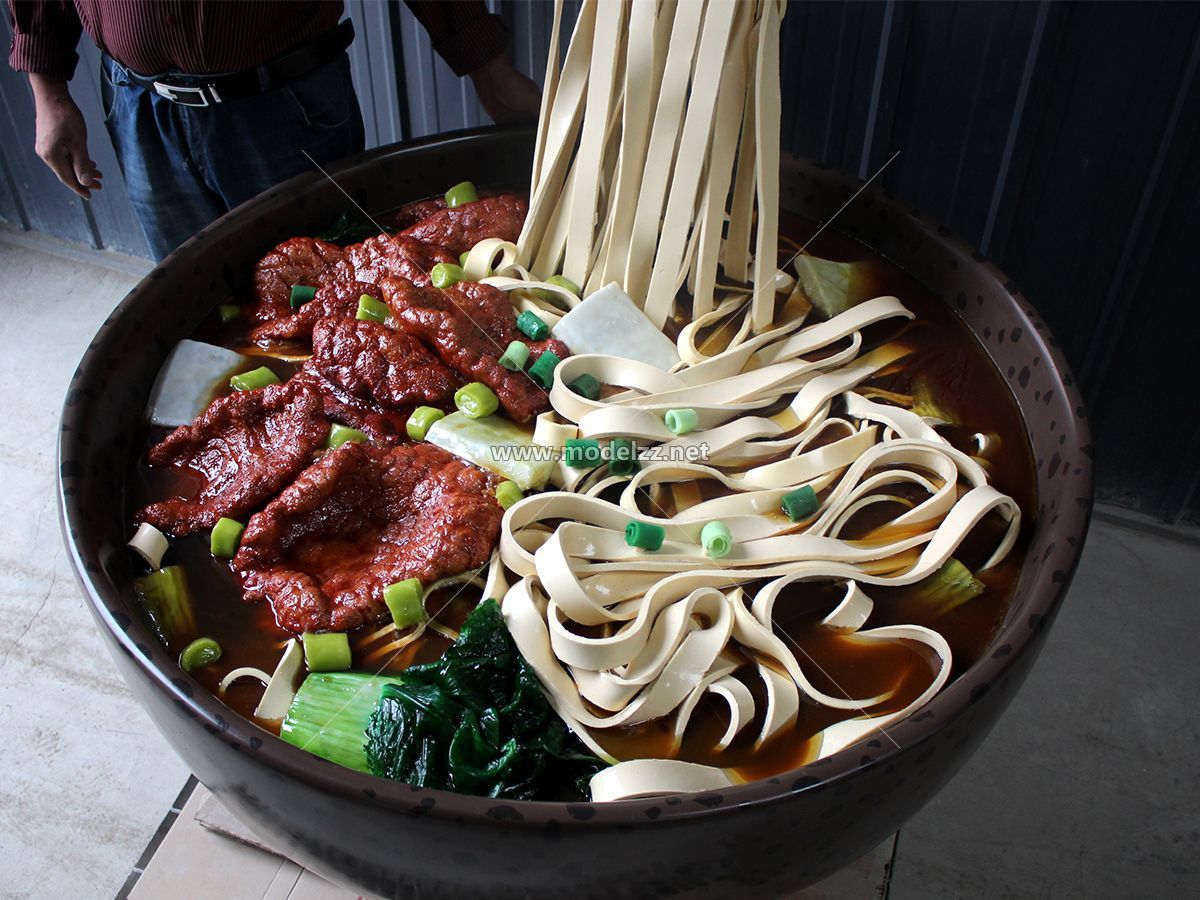 Big Bowl Beef Noodle Plastic Food Models