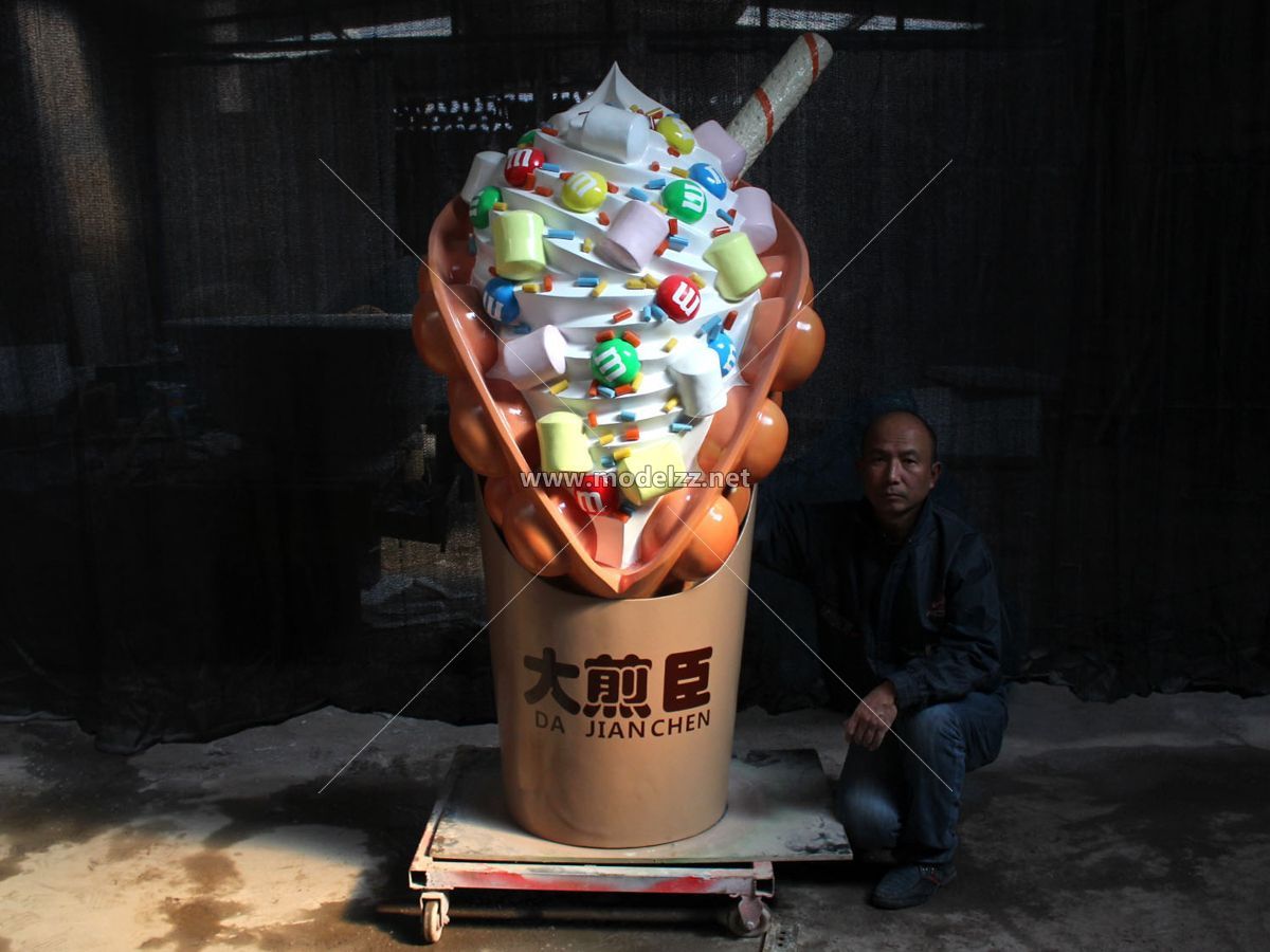 1.5M High Egg Waffle Imitation Food Resin Art