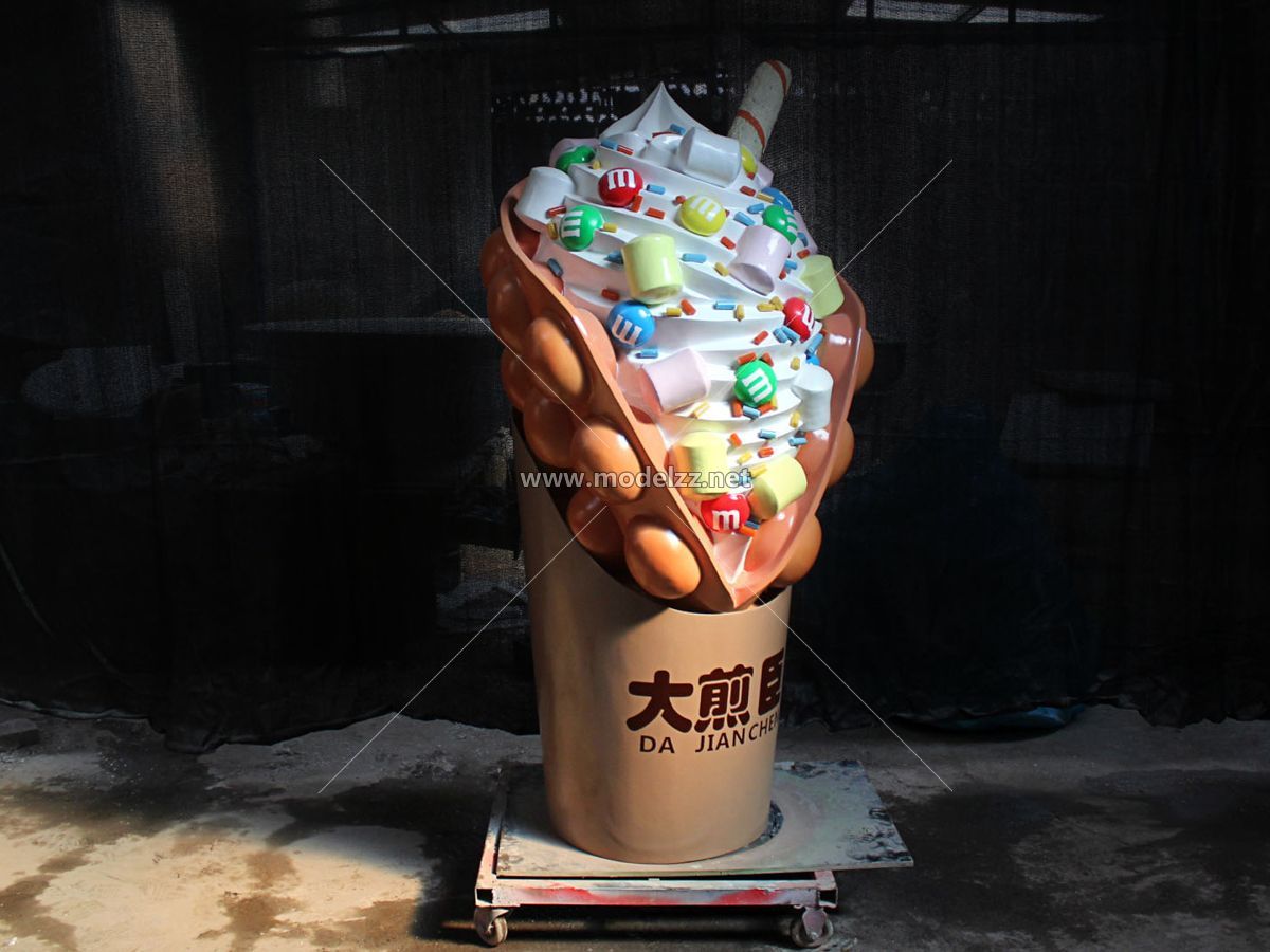 1.5M High Egg Waffle Imitation Food Resin Art