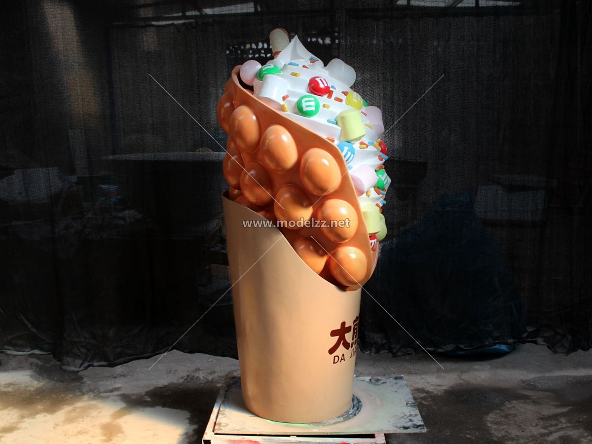 1.5M High Egg Waffle Imitation Food Resin Art