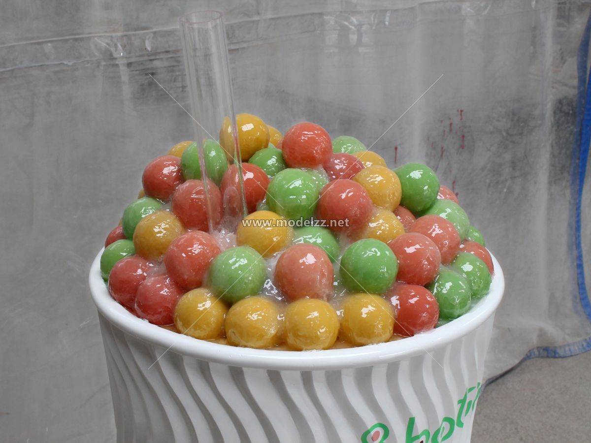 Bubble Tea and Drink Resin Modern Art Sculpture