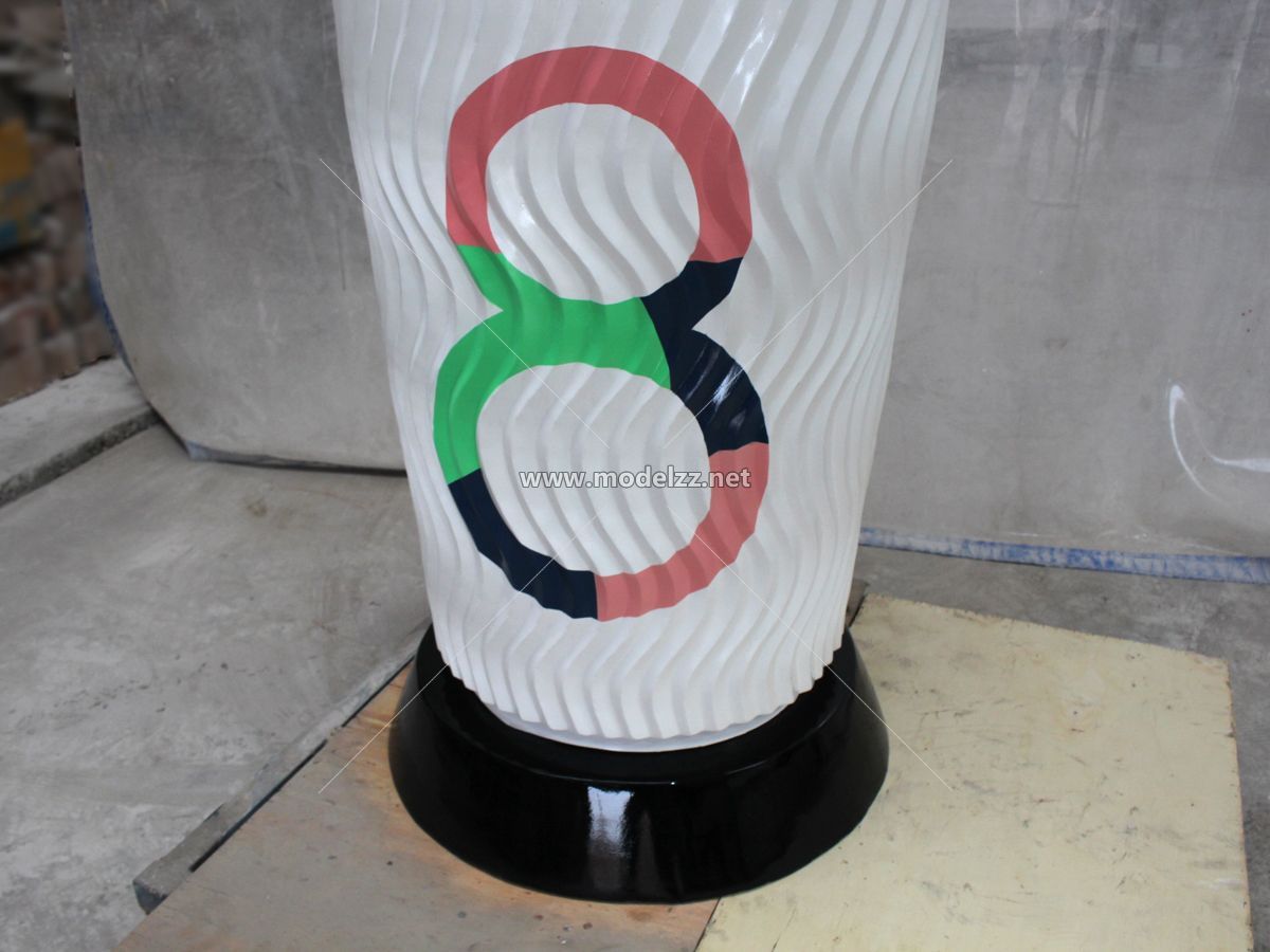 Bubble Tea and Drink Resin Modern Art Sculpture