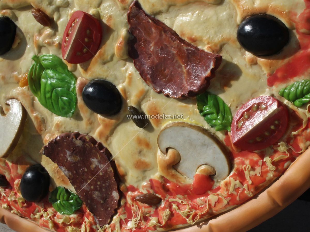 Half Pizza Plastic Food Models For Diner