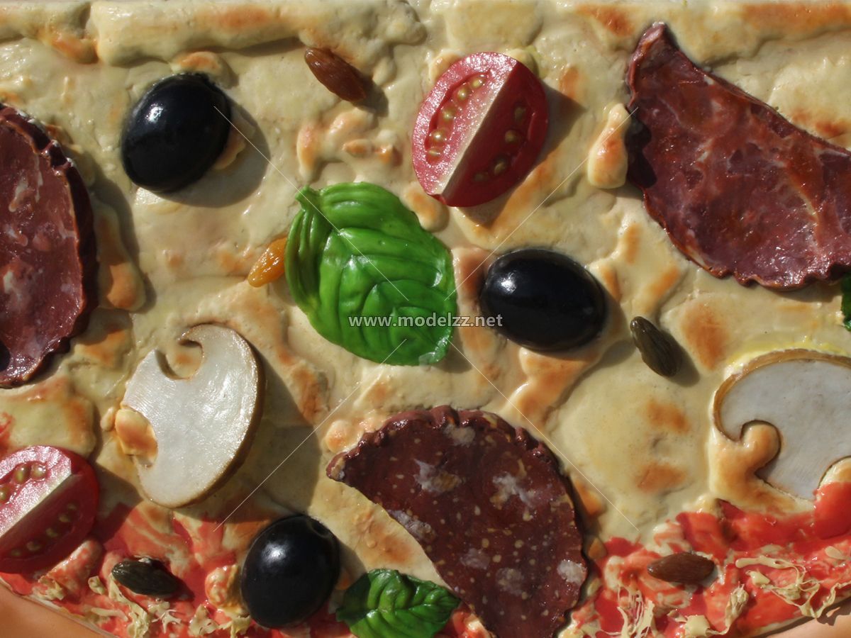Half Pizza Plastic Food Models For Diner