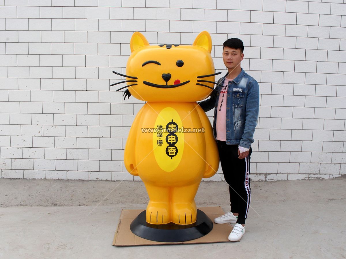 1.6m Cat Mascot Resin Art Shopping Mall Display 