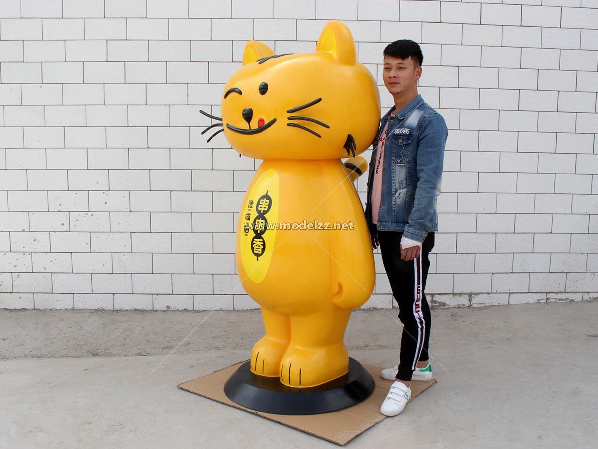1.6m Cat Mascot Resin Art Shopping Mall Display 