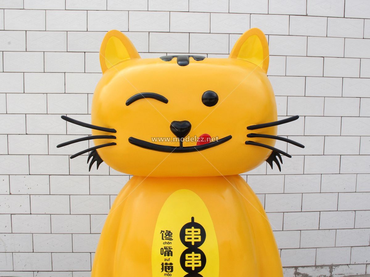 1.6m Cat Mascot Resin Art Shopping Mall Display 