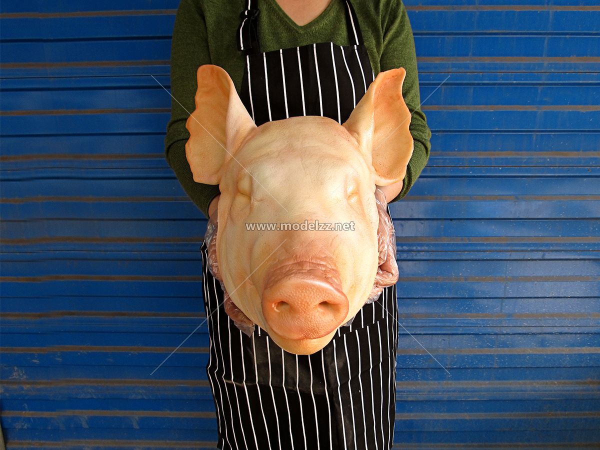Giant Pig Head Imitation Animal Resin Art