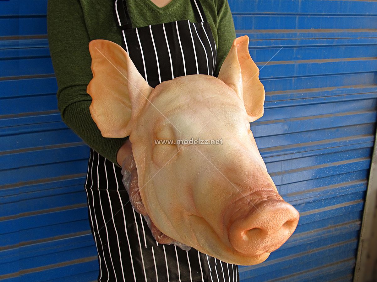 Giant Pig Head Imitation Animal Resin Art