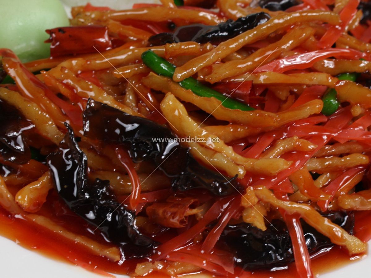 Fish Flavored Pork Slices Plastic Food Models
