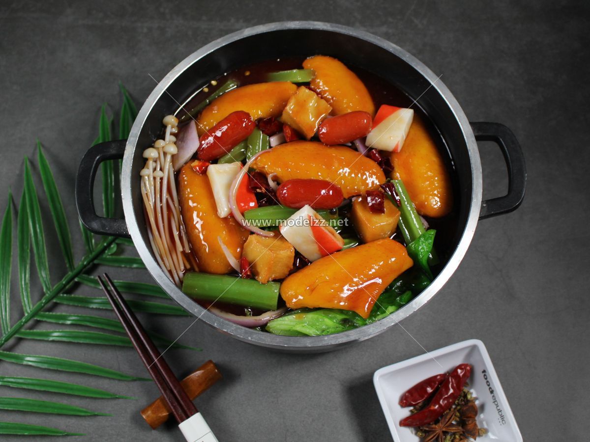 Hot Spicy Pot Food Plastic Food Models