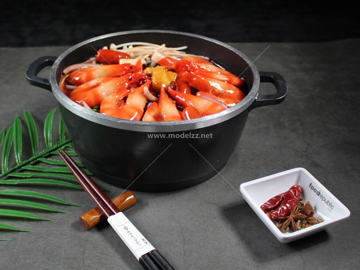 Hot Spicy Pot Food Plastic Food Models
