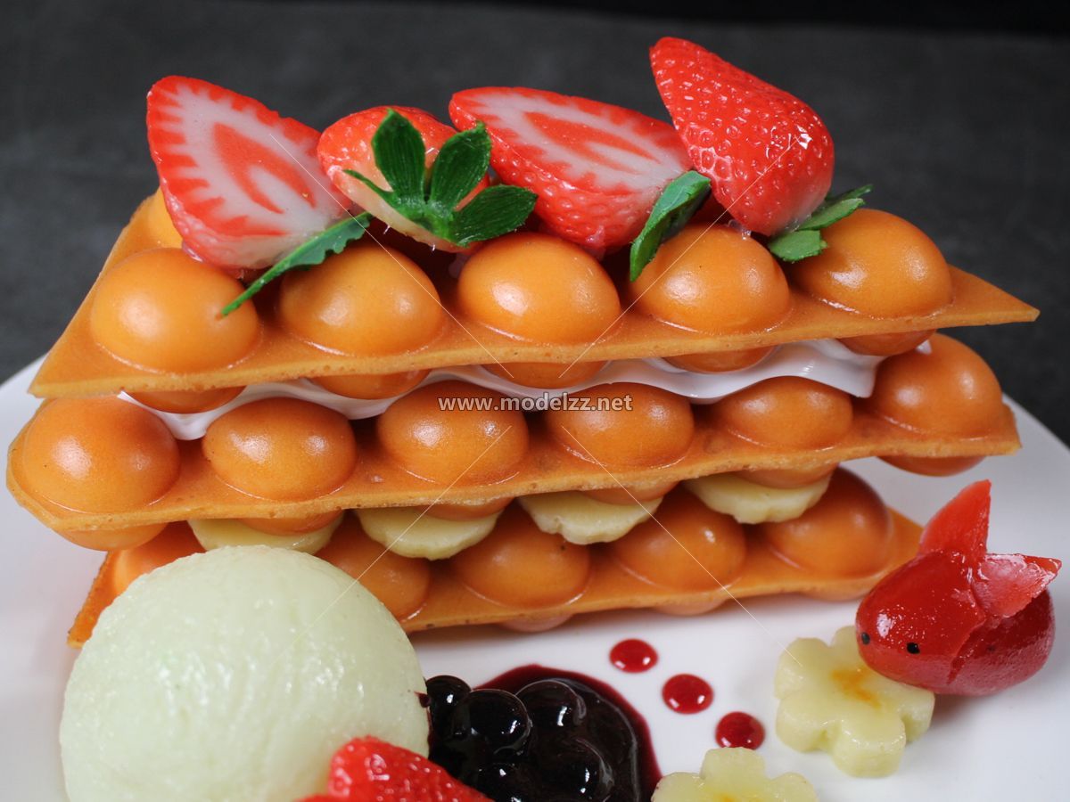 Waffle Ice Cream Plastic Food Models