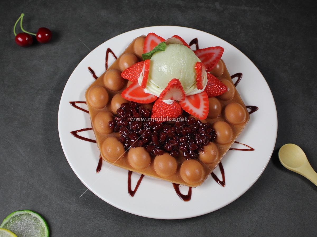 Waffle Ice Cream Plastic Food Models