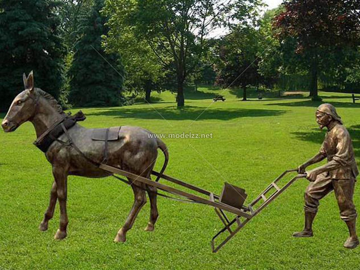 Outdoor Imitation copper fiberglass sculpture
