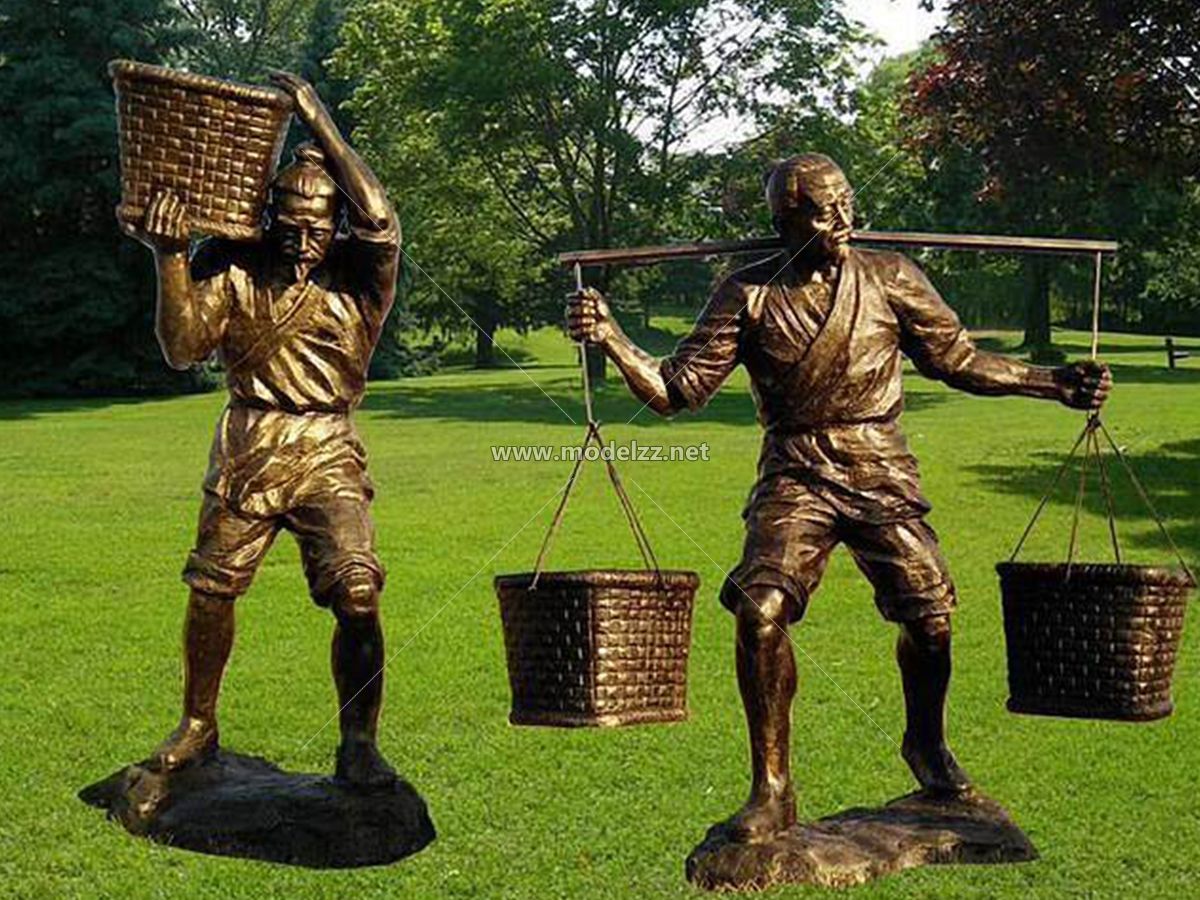 Outdoor Imitation copper fiberglass sculpture