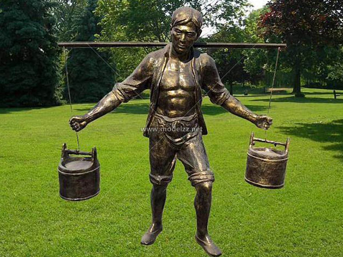 Outdoor Imitation copper fiberglass sculpture